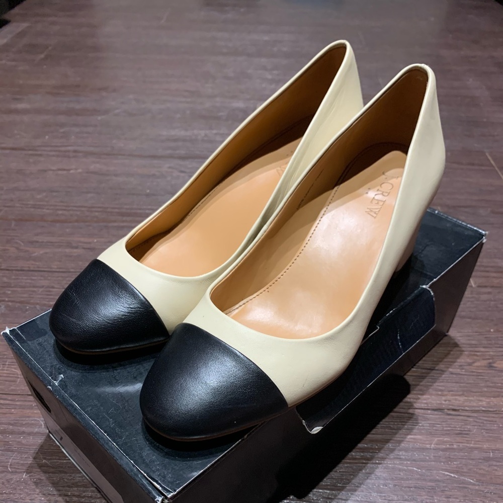 J Crew cap toe heels